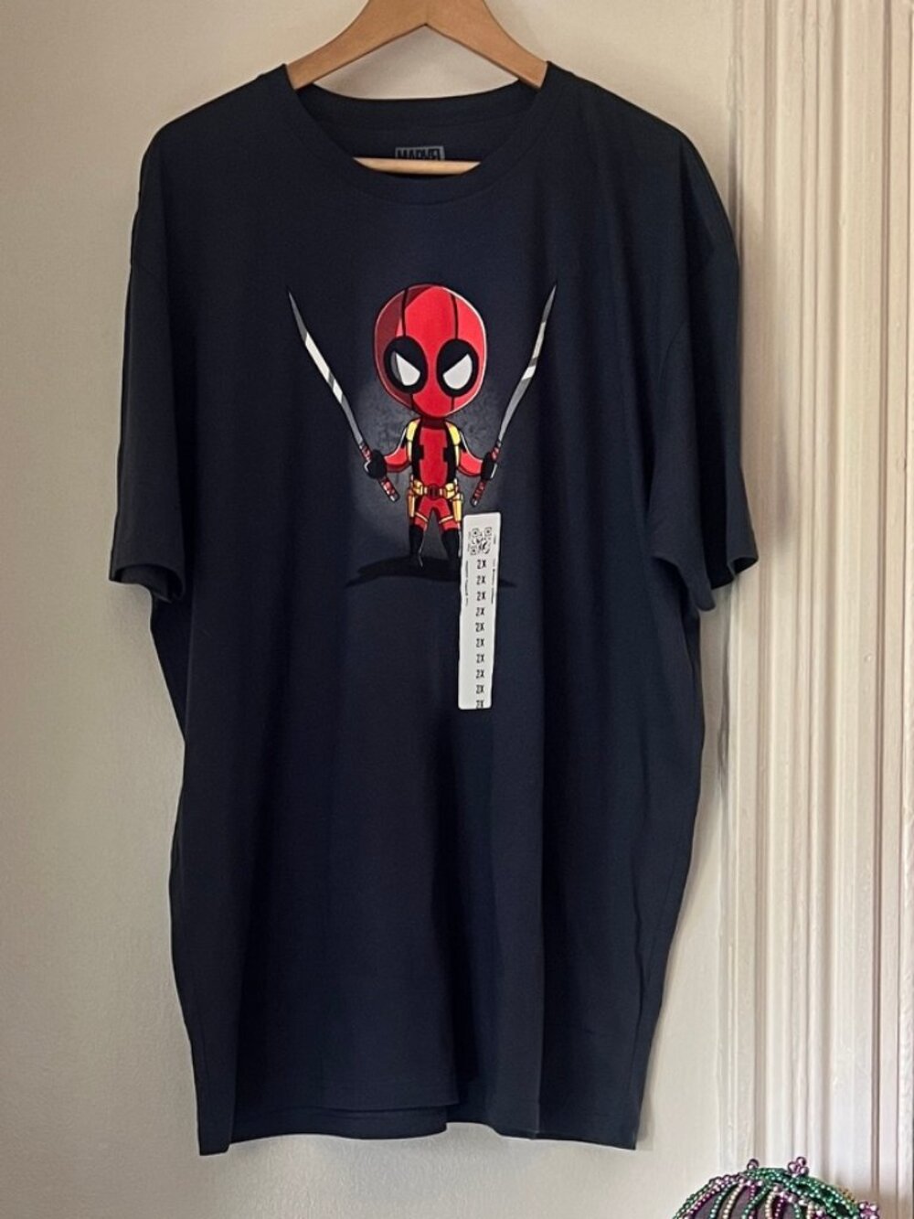 Deadpool- Marvel blue s/s tee, size: 2X, NWT HTF